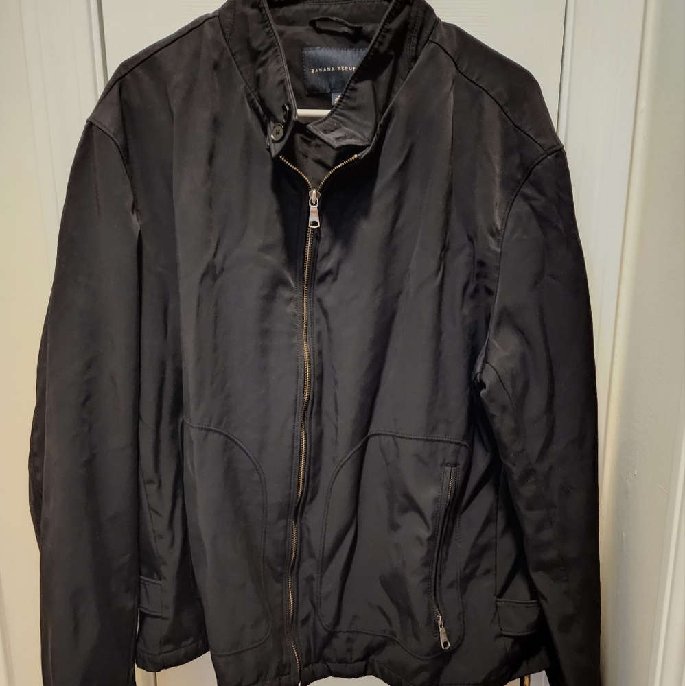 Men's Banana Republic Black Zip Up Jacket Size XL